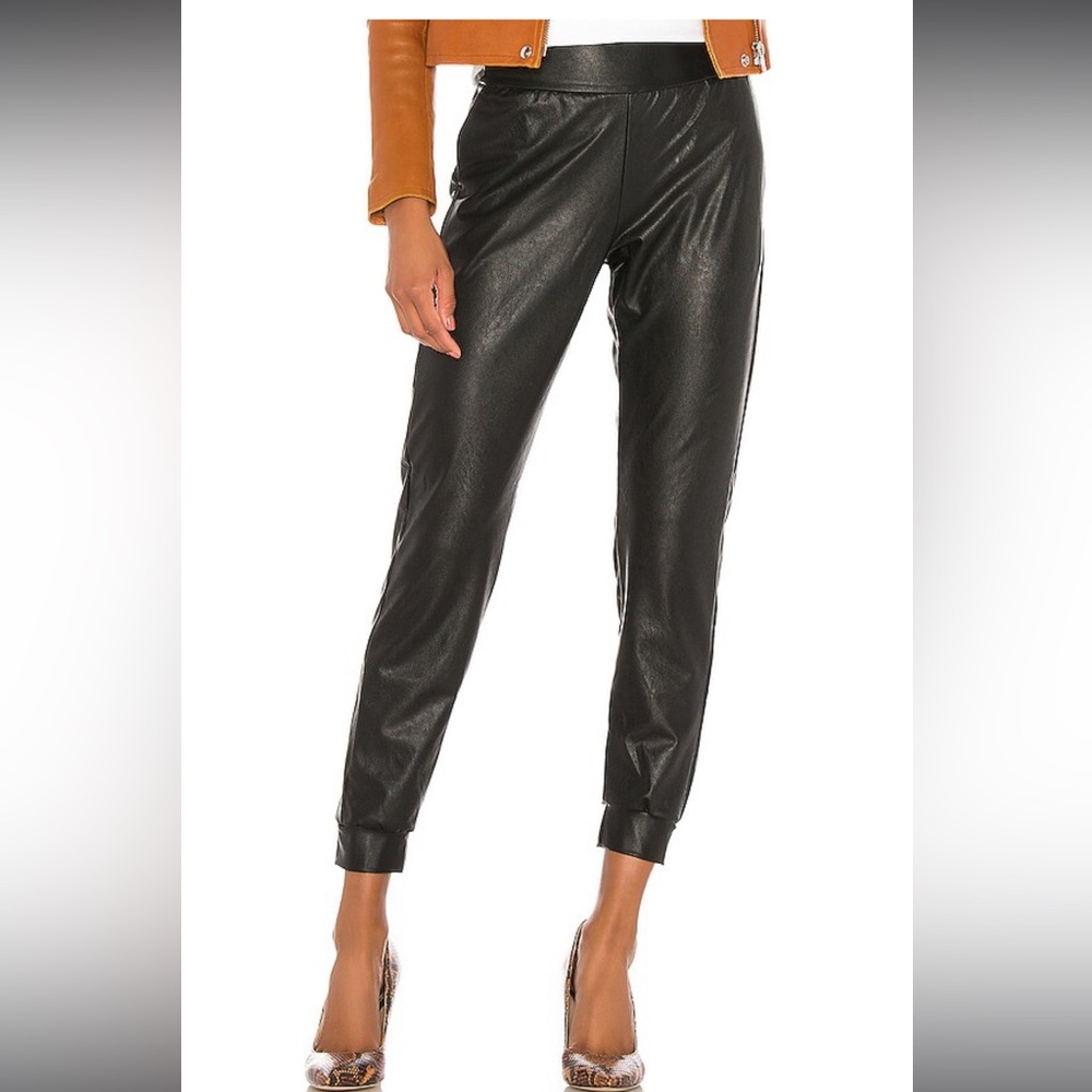 Faux Leather Joggers